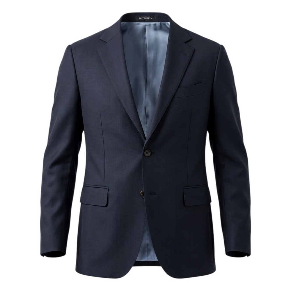 Suitsupply Lazio Slim Fit Blazer Navy Wool Super 110s Vitale Barberis Sz 46R